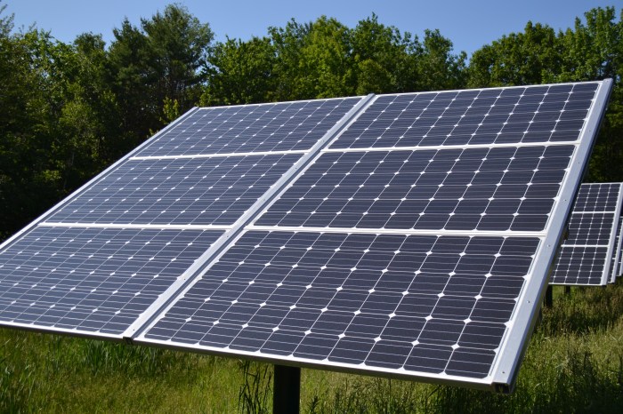 Solar panel installation