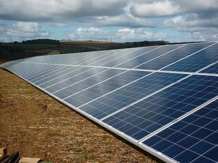 Solar panel installation